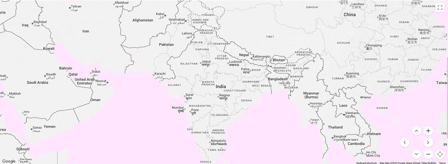 Map showing Aquilaw office locations across India