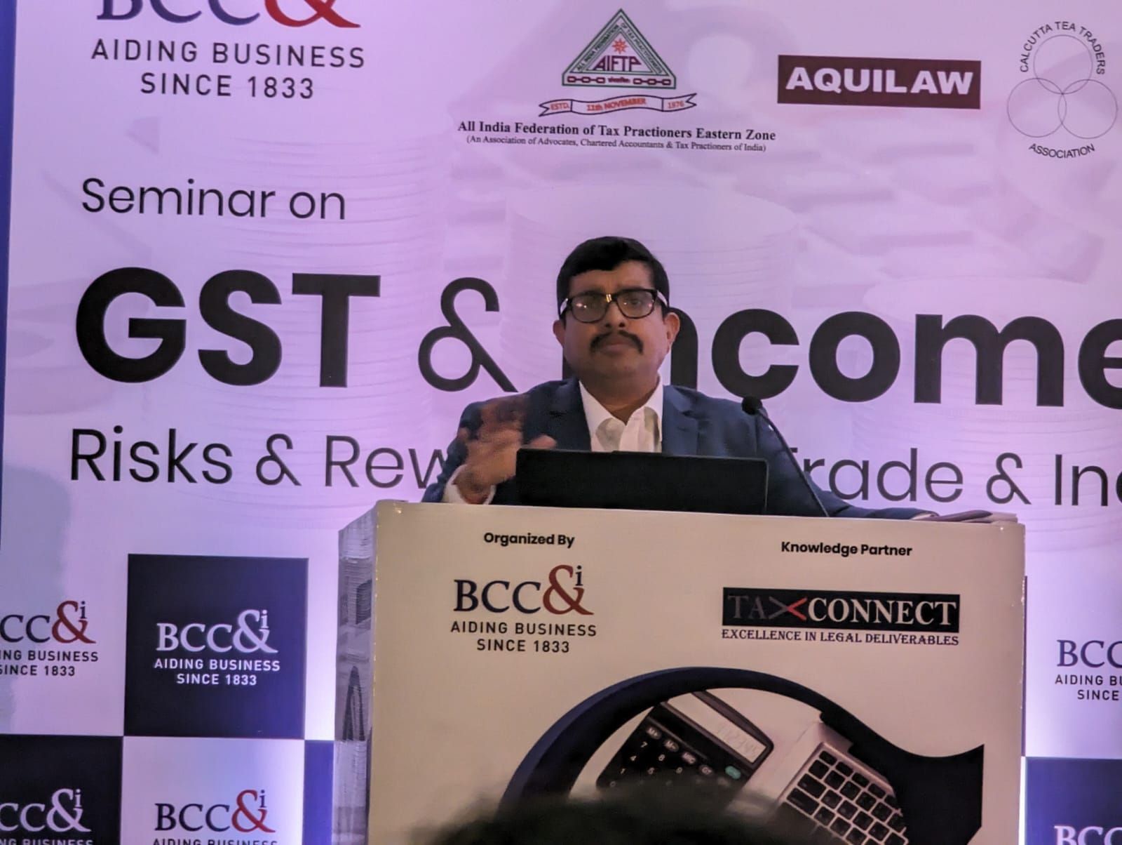 Our Executive Director and Head of Taxes Rajarshi Dasgupta speaking at the Seminar organised by BCC&I on GST & Income Tax.