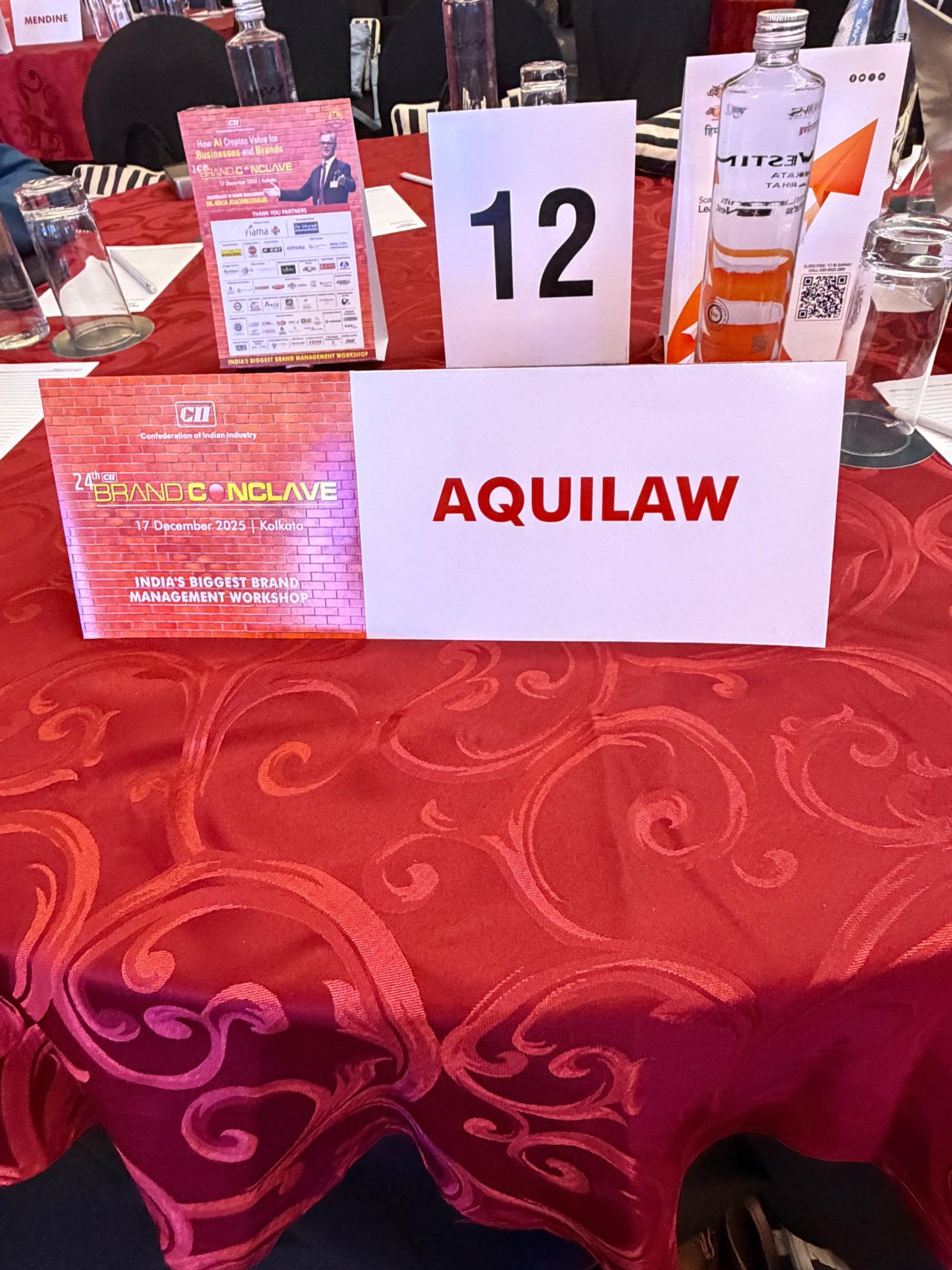 AQUILAW team joined the 24th CII Brand Conclave on How AI Creates Value for Businesses & Brands, featuring a masterclass by global brand strategist Dr. Erich Joachimsthaler Ph.D.