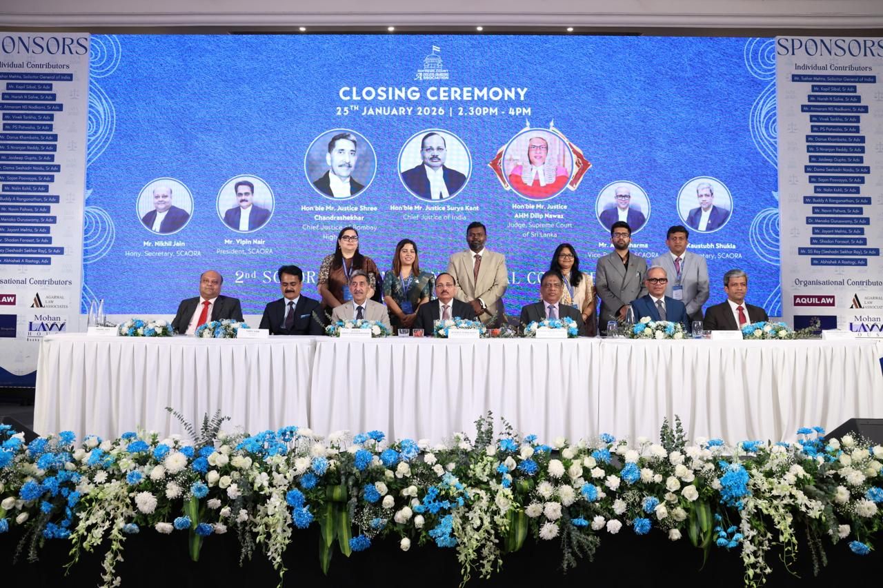 AQUILAW was a proud stakeholder at the 2nd SCAORA International Legal Conference 2026 held between January 24-25, 2026 at Goa, a significant gathering of the Bench, Bar, and legal fraternity to discuss the changing dimensions of law and justice.