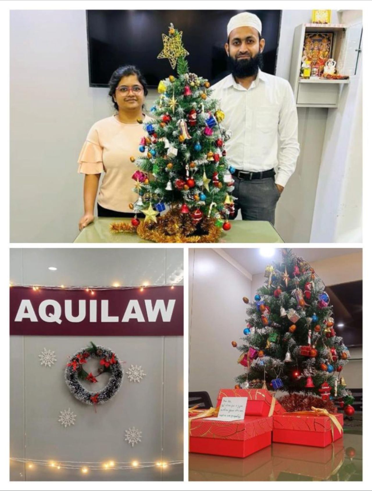 Christmas at AQUILAW has become a tradition of joy, collegiality, camaraderie, fun music, great food & the best Secret Santa !