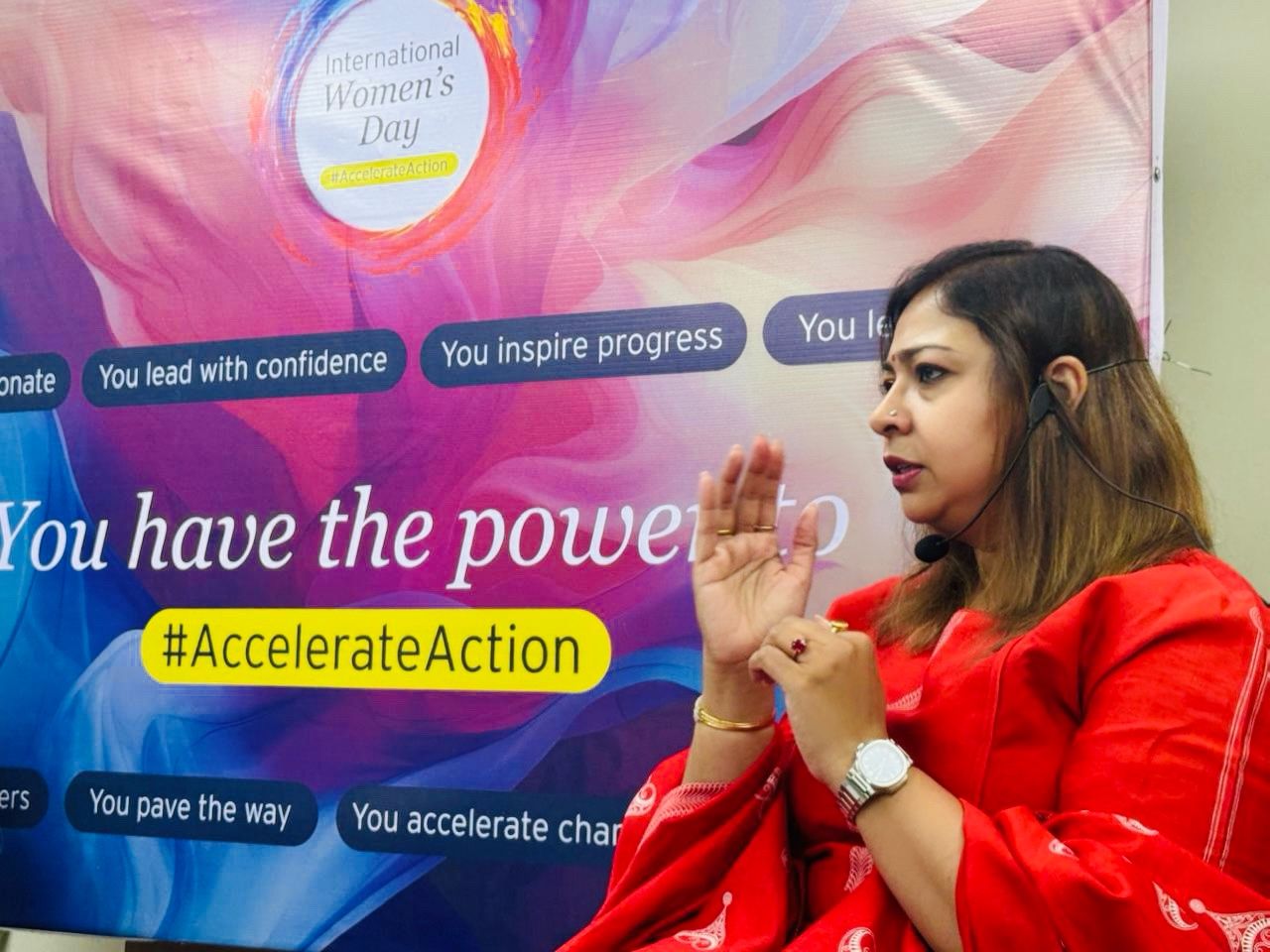 Our Managing Partner, Sucharita Basu was invited as Guest Speaker at EY Kolkata in celebration of their Women’s Day / Week 2025. Mr Harish Agarwal conducted a fire side chat with Ms Basu and they ensured that the EY team is engaged and motivated.