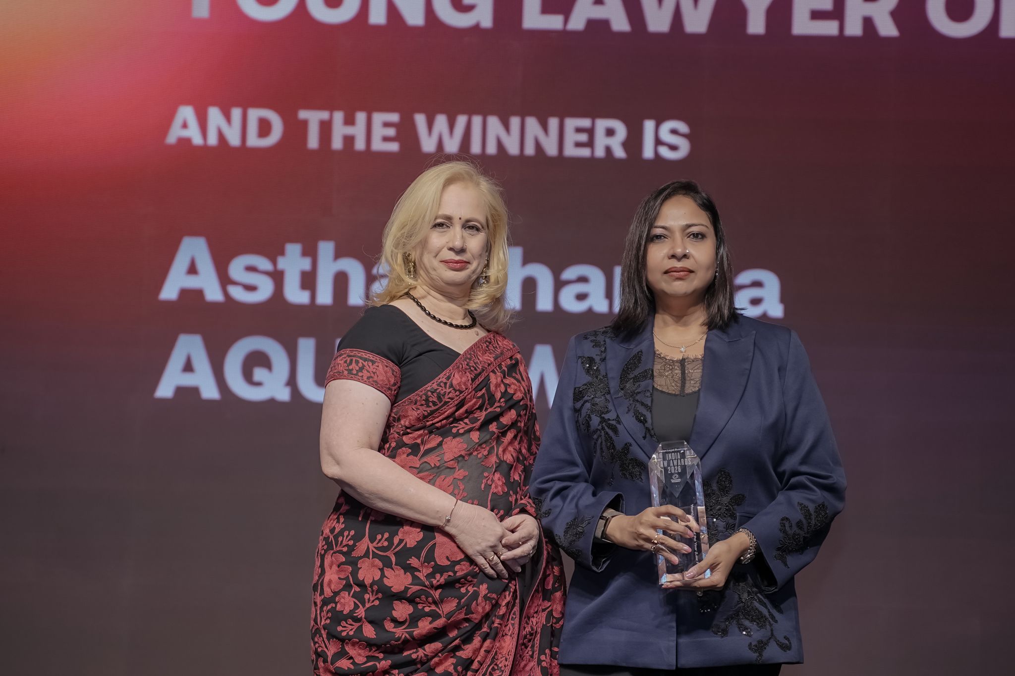Proud to share that AQUILAW has secured 5 recognitions at the Asian Legal Business India Law Awards 2026!  A standout moment: Astha Sharma (Partner) has been named Young Lawyer of the Year 2026.
