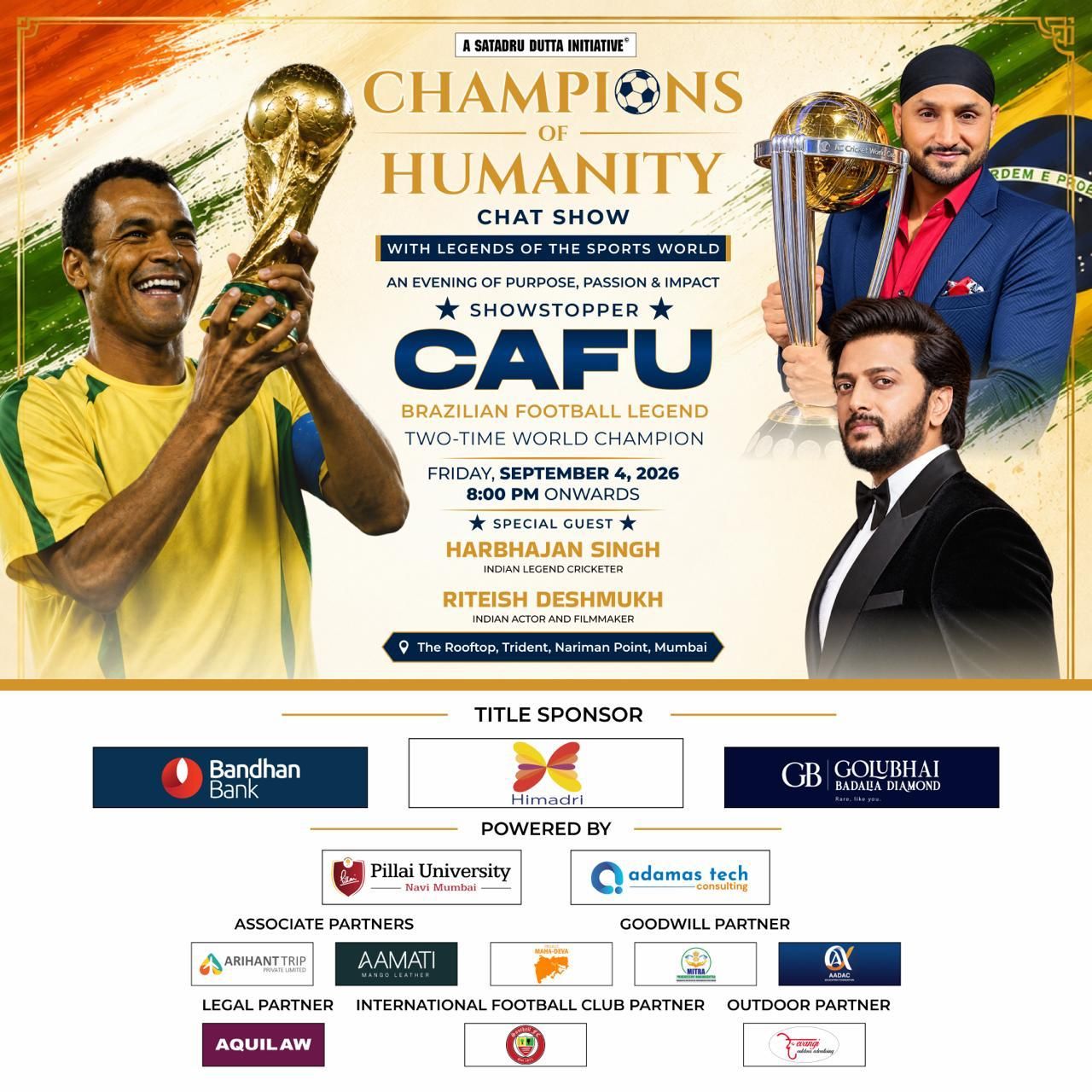 AQUILAW was privileged to serve as the Legal Partner for the 'Champions of Humanity', an inspiring evening where sport, leadership and social impact came together for a meaningful cause.